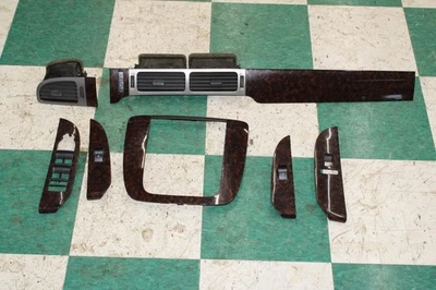 07-09 GM SUV Dark Woodgrain Dash Radio Surround Vent Switch Trim Panel Set 7x OE Foto 1 de 4