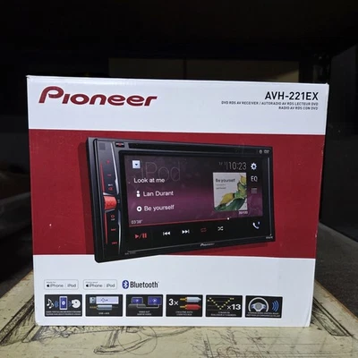 Pioneer AVH-221EX Bluetooth CD DVD Player iPhone Android USB MP3 Aux 6-Ch 6.2" - Image 1 of 4