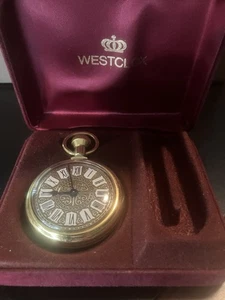Vintage 70er Jahre Westclox Country Gentleman Shield, mechanische Taschenuhr - Bild 1 von 3