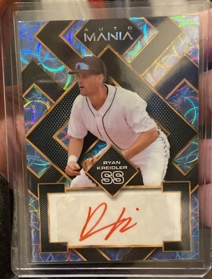 2023 Wild Card Mania Ryan Kreidler AUTO RC 2/3 Light Blue Kaleidoscope Tigers - Image 1 of 2