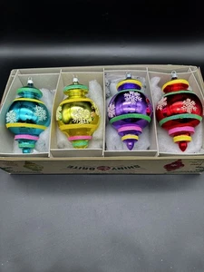 Christopher Radko Shiny Brite Jewel 2005 copos de nieve 4012730 6" juego de 4 - Imagen 1 de 23