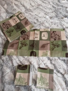 Fabric John Deere 8 Pieces 8 L X 16 W And 14 Pieces 4 L X 3 3/8 W Multicolor - Picture 1 of 3