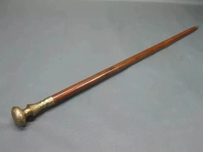NEW SOLID ANTIQUE SOLID BRASS HANDLE WOODEN WALKING STICK DESIGNER CANE - Image 1 of 4