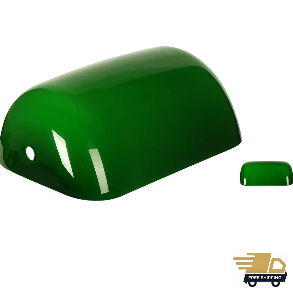 Newrays Green Glass Bankers Lamp Shade Replacement Coverl8 85 W5 3 RP Tech