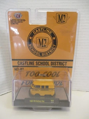 M2 Machines 1:64 Castline School District 1960 Volkswagen VW Delivery Van Bus - Изображение 1 из 3