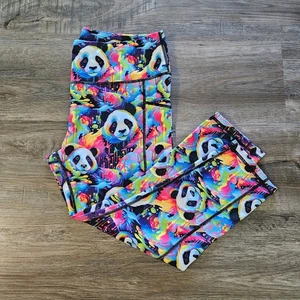 CVG Constantly Varied Gear Leggings Multicolor Panda Print Size Large - Bild 1 von 7