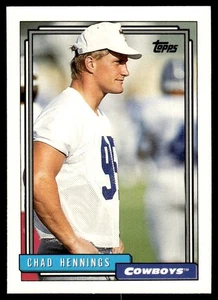 1992 Topps Chad Hennings Rookie Dallas Cowboys #714 - Picture 1 of 2