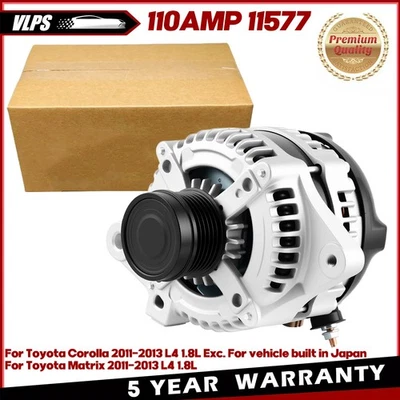 Alternator For Toyota Corolla Matrix 2011 2012 2013 1.8L 270600T130 110Amp 11577 - Изображение 1 из 4