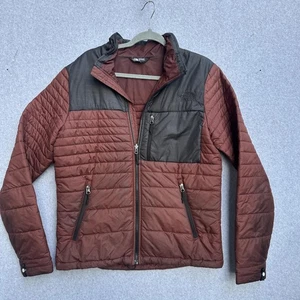 Chaqueta The North Face Para Hombre Grande Marrón Negra Aislada Acolchada Puffer Cremallera Completa - Imagen 1 de 8