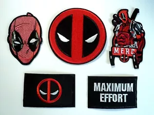 1x Deadpool Patches Embroidered Cloth Badge Applique Iron Sew On - Picture 1 of 9