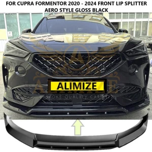 Cenefa divisor de labios aerodinámica delantera negra brillante para Cupra Formentor KM7 2020-2024 - Imagen 1 de 8