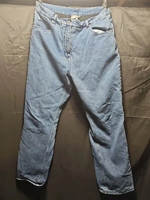 Pantalones de mezclilla para mujer Woolrich forrados de lana 100 % algodón invierno exterior talla 16 Foto 1 de 4