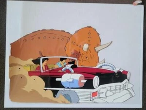 Cadillacs und Dinosaurier Original Production Cel, Auto vs Triceratops - Bild 1 von 3