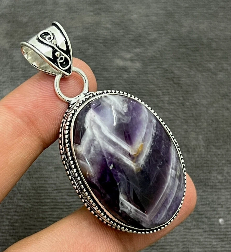 Ciondolo gioiello fatto a mano in argento sterling 925 con pietra preziosa in... - Immagine 1 di 4