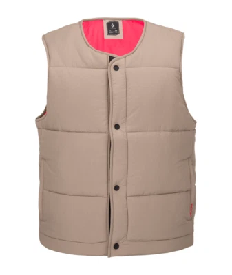 2025 NWT Mens Volcom Layered Up Vest $145 M khaki beige snowboarding DWR - Image 1 of 4