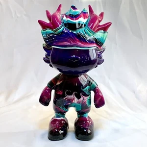 Fluid art Figure Bear art Dragon god Ryujin Marble pattern piggy bank interior - Picture 1 of 12