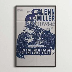 Original Music Poster - The Glenn Miller Memorial Orchestra - Bataclan - 1995 - Picture 1 of 3