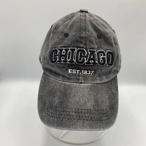Cappello Berretto Chicago Regolabile Strapback Nero - Foto 1 di 5