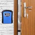 Wall Mount Key Storage Safe Box 4 Digit Combination Password for Indoor (Blue)