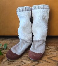 Acorn Slouch Slipper Socks Boots Shoes Cable Wool Blend Women's Size 8-9