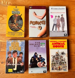 Vintage 80's 90's COMEDY MOVIE VHS Lot 6 Porky's VACATION 16 Breakfast ANIMAL - Picture 1 of 9