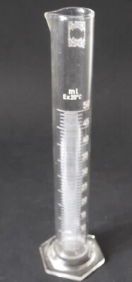 Eprouvette de laboratoire chimie graduée en ml Ex20°C Schott Mainz JENAER GLAS - Photo 1/4