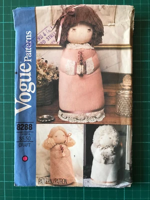 Vintage STUFFED DECORATIVE DOLL Sewing Pattern VOGUE 8288 - UNCUT  16" Tall - Image 1 of 2