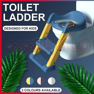 NEW Potty Training Toilet With Step Stool Ladder & Soft Seat For Toddlers & Kids - Picture 1 of 15