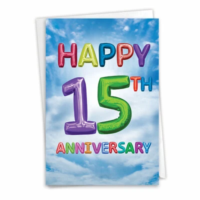 1 tarjeta de aniversario de hito - mensajes inflados hitos 15 - C9430MAG Foto 1 de 4
