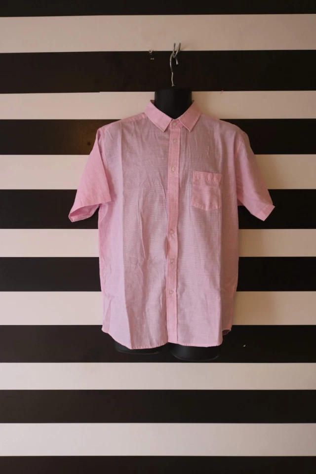 Beverly Hills Polo Club Button Front Men's Shirt Cotton Blend Short Sleeve Sz L - Image 1 of 4