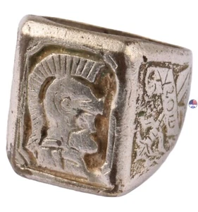 Römischer Legionär Kopf Ring großes Sygnet Gr. 10,5 Militärschmuck Männer Geschenk Armee - Bild 1 von 15