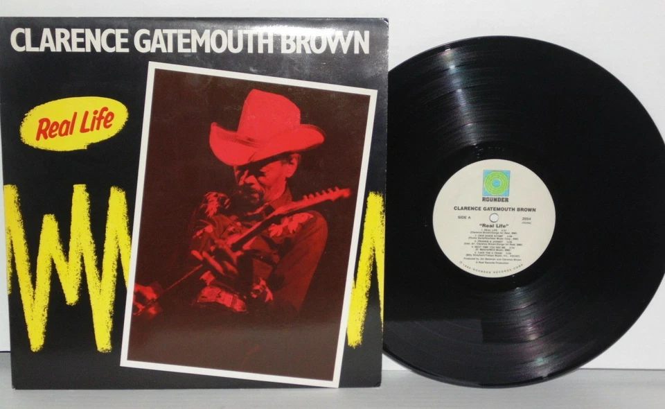 CLARENCE GATEMOUTH BROWN Real Life LP VG+ Vinyl Plays Well 1987 Rounder Foto 1 de 3