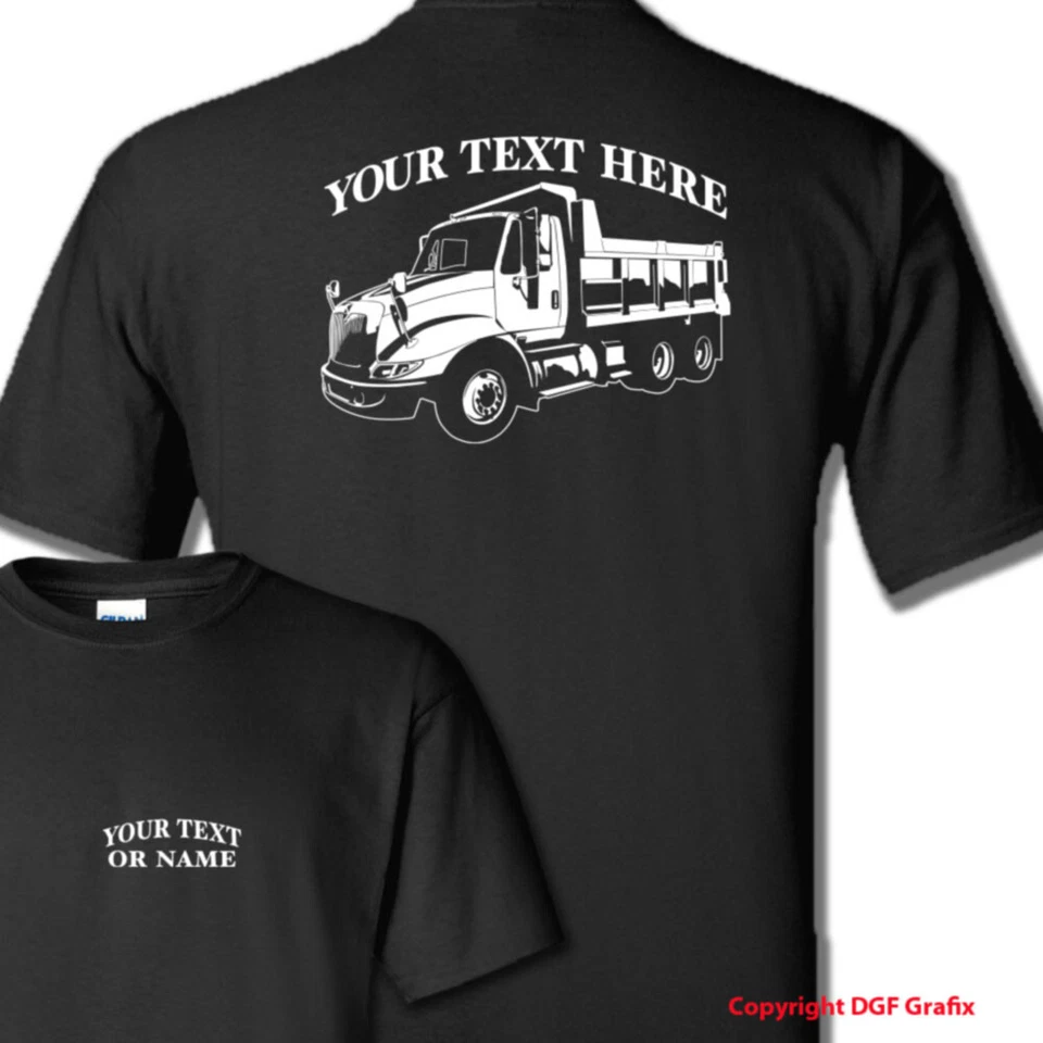 INTERNATIONAL 8600 2 Axle Commercial Dump Truck Rig - Personalized Custom Cotton Foto 1 de 1