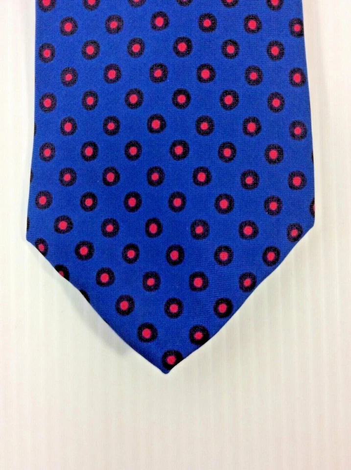 Corbata para hombre Perry Ellis 3,5 pulgadas de ancho x L 55 azul seda negro rojo lunares Foto 1 de 4