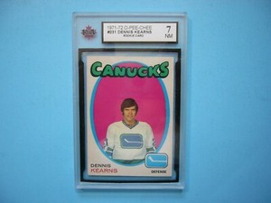1971/72 O-PEE-CHEE NHL HOCKEY CARD #231 DENNIS KEARNS ROOKIE KSA 7 NM SHARP+ OPC