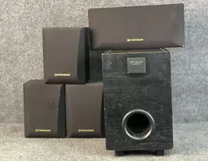 Pioneer HTP100-SW Subwoofer With Center & Surround Sound Speaker Set of 4 - Picture 1 of 24