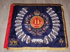 The Royal Munster Fusiliers 2nd battalion Regimental colours flag.