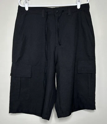 Bermuda cargo True Rock masculina 34 cintura alta praia viagem ao ar livre preta casual - Imagem 1 de 4