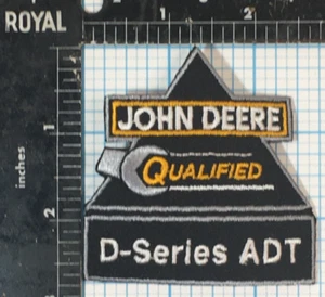 VINTAGE JOHN DEERE QUALIFIED TECHNICIAN FOR D-SERIES ADT 2.75" IRON ON PATCH - Picture 1 of 2