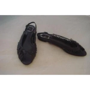 CHRISTIAN DIOR BLACK SAMOURAI FLATS 39.5 New In Box - Picture 1 of 4