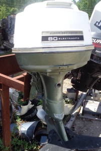 USED 1967 JOHNSON SUPER 80HP SEA-HORSE ELECTROMATIC OUTBOARD ENGINE - Picture 1 of 10
