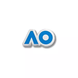 333650 AUSTRALIANO ABIERTO 2024 AO TENIS METAL PLATA AZUL LOGOTIPO SOLAPA INSIGNIA PIN - Imagen 1 de 1