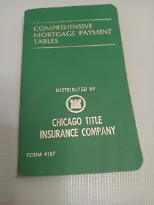 Tabelle Pagamento Mutui Complete Vintage Modulo 4157 Chicago Titolo 1970 Usate - Foto 1 di 3