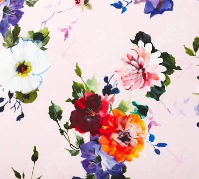 Pottery Barn Kids Hannah Floral Crib Fitted Bed Sheet ORGANIC Cotton Baby RARE - Image 1 of 4