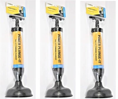 Cobra 00300 Power Plunge-It Air & Water Propelled Drain Opener Plunger - 3 Pack - Image 1 of 2