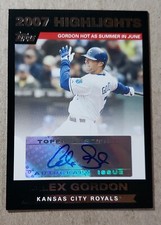 2007 Topps Season Highlights Alex Gordon Auto Kansas City Royals