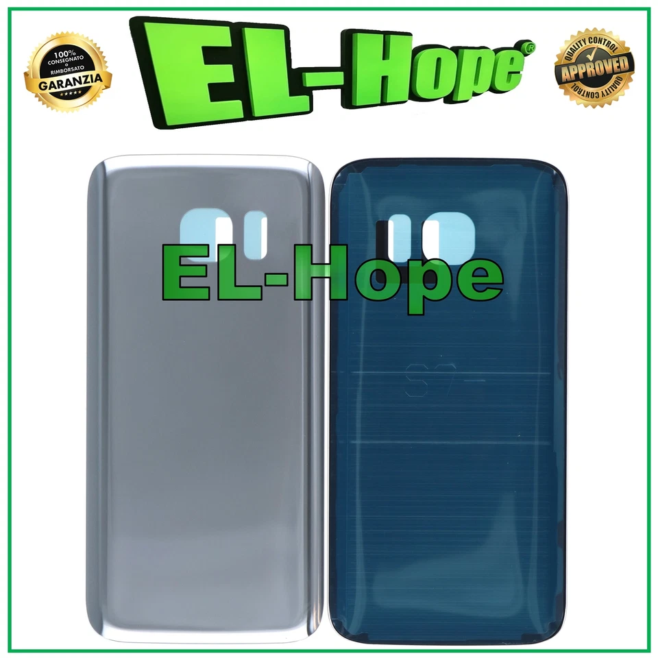 SCOCCA BATTERIA PER SAMSUNG GALAXY S7 SM-G930 VETRO COPERCHIO POSTERIORE SILVER - Immagine 1 di 1