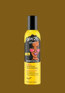 got2b glued 2-in-1 SMOOTH&HOLD MOUSSE 96 H Frizz Control Soft Flexible Hold 8,oz - Picture 1 of 3