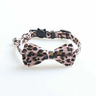 Bowtie Leopard Print Kitten Collar with Removable Silver Bell & Checkered Plaid