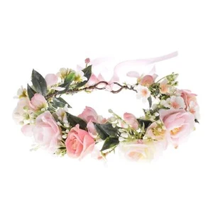 Flower Crown Floral Wreath Headband Floral Crown Wedding Festivals Photo Prop... - Picture 1 of 4